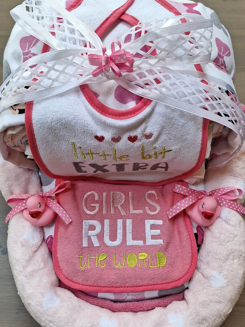 Diaper Cake/girl Diaper Cake/party Supplies/ Party Decor/ Diaper Cake