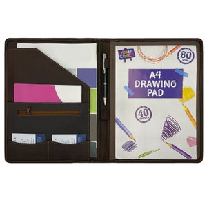 Handmade Leather Portfolio, A4 Padfolio Organiser, Resume Leather Folio, Document Holder, Gifts for Men & Women