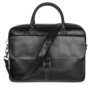 Premium Handmade Leather Laptop Bag For Men, Business Bag, Leather Office Bag, Leather Shoulder Bag, Black Leather, Laptop Bag For Men