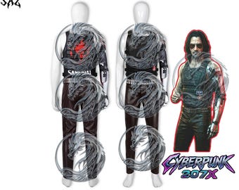 Johnny Silverhand Cosplay Full Set Tactical Samurai Vest Brown Leather Pants Belt Arm Sleeve Glasses Cyberpunk Cosplay Unisex Outfit Comicon