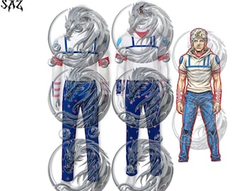 Johnny Joestar Cosplay Costume Full Set - Handmade Anime Cosplay Unisex Outfit with Hoodie, Trousers, Beanie, and Arm Sleeves Comic Con