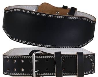 weightlifting leather belt double hook power lifting back support.