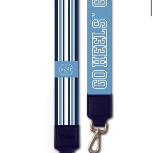 North Carolina, GO HEELS - Adjustable Purse Strap, Licensed, Stadium Approved, Patterned, Graduation Gift, Christmas Gift, Clear Bag, UNC
