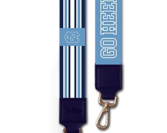 North Carolina, GO HEELS - Adjustable Purse Strap, Licensed, Stadium Approved, Patterned, Graduation Gift, Christmas Gift, Clear Bag, UNC