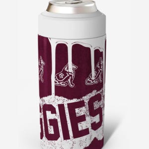 Texas AM Aggies Universal Buddy Can Cooler | NCAA Game Day Drinkware | Insulated Can & Bottle Cooler | Fan Gift image 2