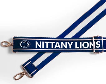 Penn State NITTANY LIONS, verstellbarer Geldbörsengurt, lizenziert, für das Stadion zugelassen, Segeltuch, Abschlussgeschenk, Spieltag, Crossbody, klare Tasche