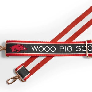 Arkansas WOO PIG SOOIE - Adjustable Purse Strap, Officially Licensed, Stadium Approved, Back to School, Razorbacks, Graduation Gift,