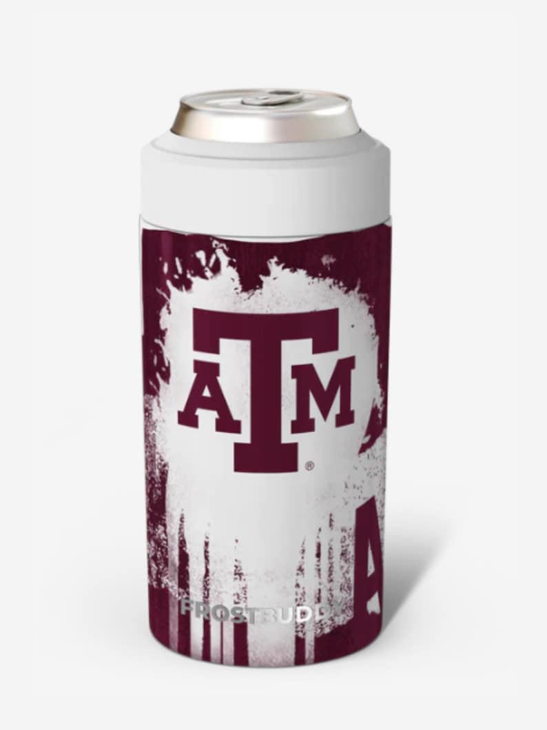 Texas AM Aggies Universal Buddy Can Cooler | NCAA Game Day Drinkware | Insulated Can & Bottle Cooler | Fan Gift image 1