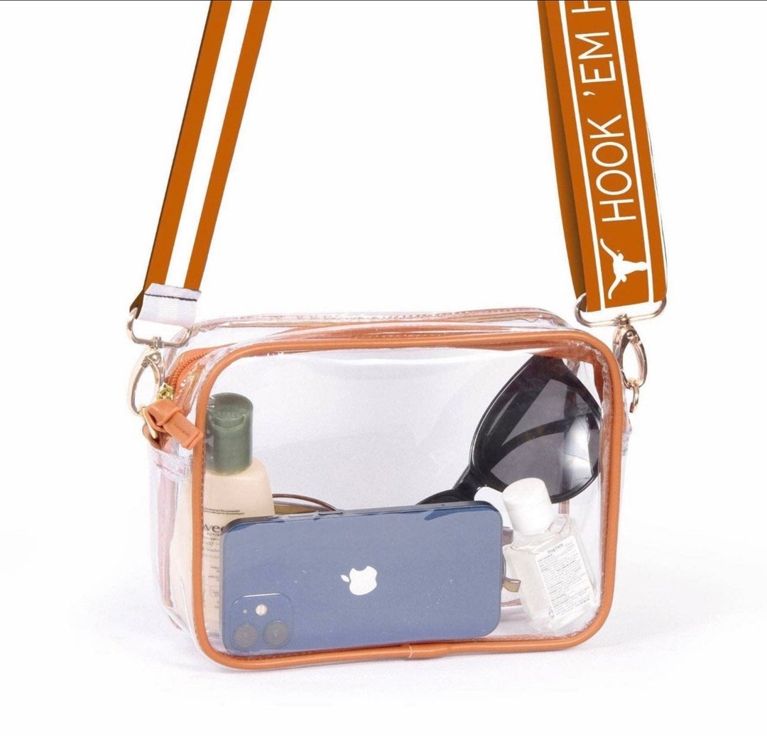 Texas Longhorn Clear Purse With Strap / Hookemlicensed, Canvas, Game