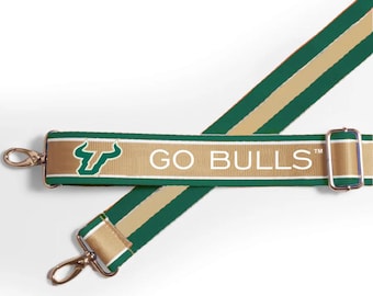 South Florida GO BULLS: verstelbare riem, licentie, patroon, stadiongoedgekeurd, diploma-uitreiking, terug naar school, doorzichtige tas, bumperklep