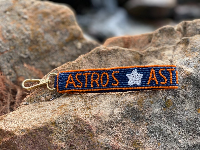 Beaded Wristlet Keychain Strap Purse MLB Gameday Astros Etsy