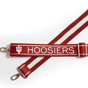 Indiana HOOSIERS - Bandoulière réglable, Sous licence officielle, Approuvé par les stades, Rentrée des classes, Tailgating, Remise des diplômes, Fête des Mères, Cadeau