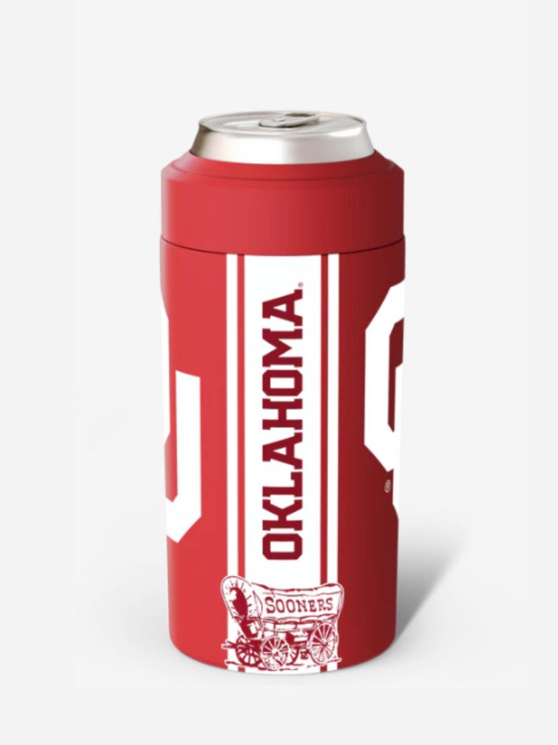 Oklahoma Sooners - Glacière universelle Buddy Can | Verres NCAA Game Day | Refroidisseur isotherme pour canettes et bouteilles | Cadeau de fan image 2
