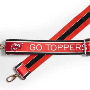 Western Kentucky GO TOPPERS, verstellbarer Taschenriemen, offiziell lizenziert, für das Stadion zugelassen, gemustert, Abschlussgeschenk, Schulanfang, WKU