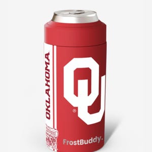 Oklahoma Sooners - Glacière universelle Buddy Can | Verres NCAA Game Day | Refroidisseur isotherme pour canettes et bouteilles | Cadeau de fan image 1