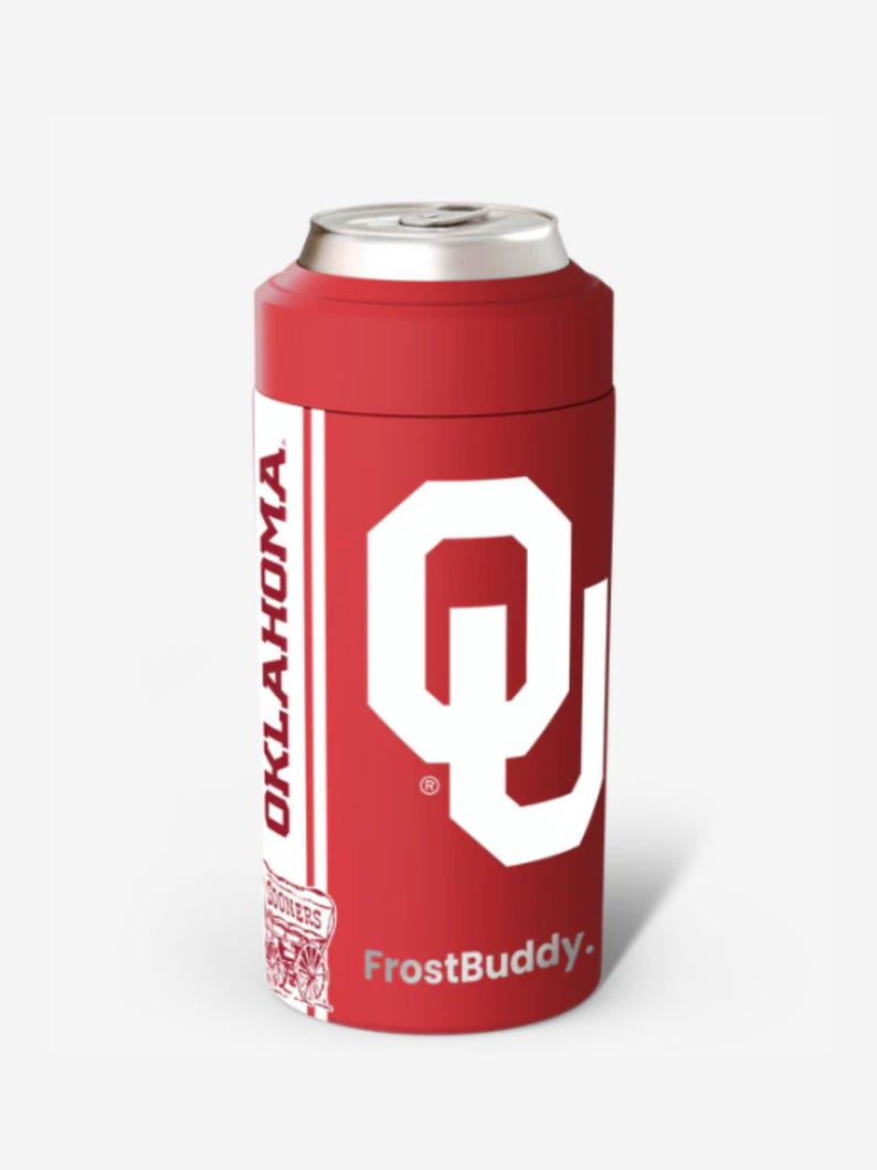 Oklahoma Sooners - Glacière universelle Buddy Can | Verres NCAA Game Day | Refroidisseur isotherme pour canettes et bouteilles | Cadeau de fan image 1