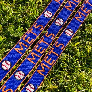 New York Mets Beaded Purse Strap, Handmade, Clear Purse, Crossbody, Shoulder, Stadium Approved, Game Day, Graduation Gift, Mothers Day