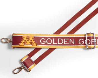 Minnesota GOLDEN GOPHERS - Adjustable Strap, Licensed, Patterned, Stadium Approved, Graduation, Back to School, Clear Bag, Tailgating, Gift