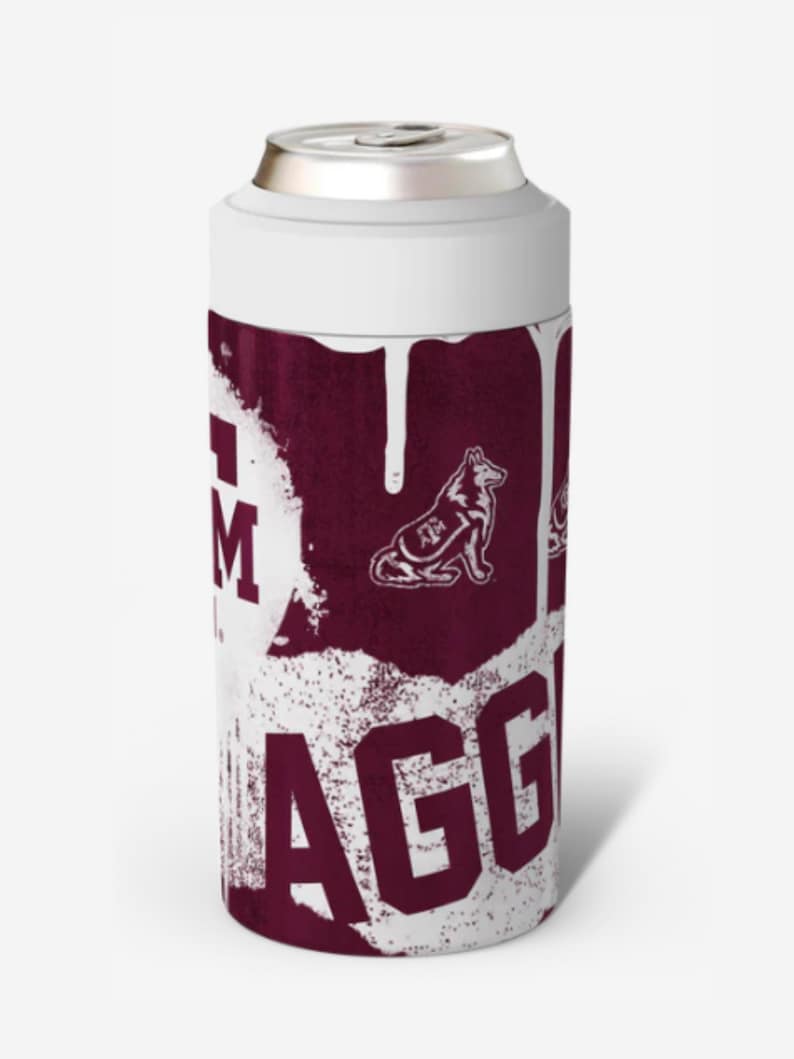 Texas AM Aggies Universal Buddy Can Cooler | NCAA Game Day Drinkware | Insulated Can & Bottle Cooler | Fan Gift image 3