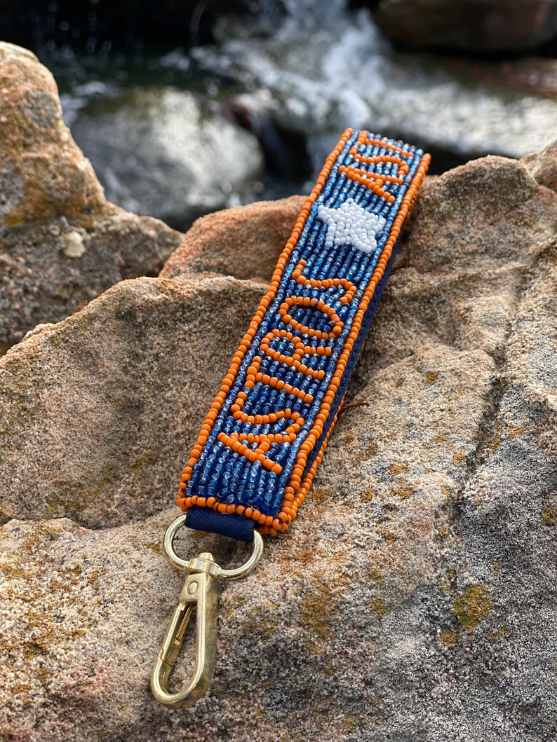 Beaded Wristlet Keychain Strap Purse MLB Gameday Astros Etsy