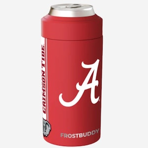 Enfriador de latas universal de Alabama Crimson Tide / Artículos para beber para el día del partido de la NCAA / Enfriador de latas y botellas con aislamiento / Regalo para fanáticos imagen 5