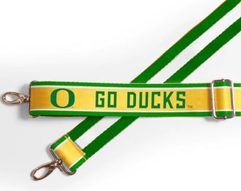 Oregon GO DUCKS - Licensed, Strap, Canvas, Game Day, Stadium Approved, Adjustable, Clear Purse, Graduation Gift, Back to School, Crossbody,