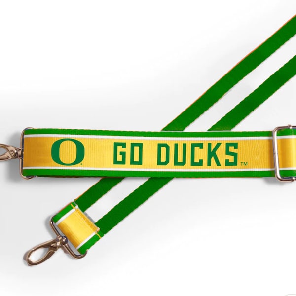 Oregon GO DUCKS - Licensed, Strap, Canvas, Game Day, Stadium Approved, Adjustable, Clear Purse, Graduation Gift, Back to School, Crossbody,