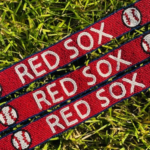 Boston Red Sox Beaded Purse Strap, Clear Purse, Handmade, Crossbody, Shoulder, Stadium Approved, Game Day, MLB, Graduation, Mothers Day