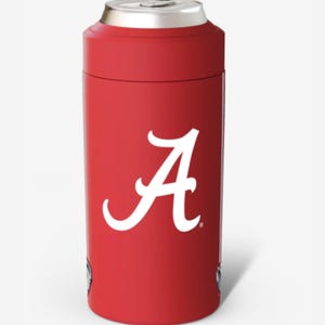 Enfriador de latas universal de Alabama Crimson Tide / Artículos para beber para el día del partido de la NCAA / Enfriador de latas y botellas con aislamiento / Regalo para fanáticos imagen 2