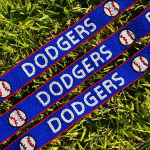 Dodgers, Beaded Purse Strap, Los Angeles, Handmade, Clear Purse, Crossbody, Shoulder, Stadium Approved, Game Day, Graduation, Mothers Day