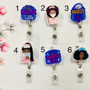 Cute Retractable Badge Reel, Nurse ID Holder, RN Key Card, Hospital Reel, Nurse Gift, Medical Gift, Reel, Sparkle Badge Reel, Valentines