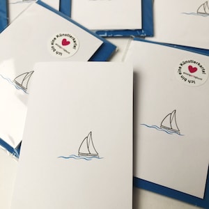 Designer Klappkarte: Segelboot