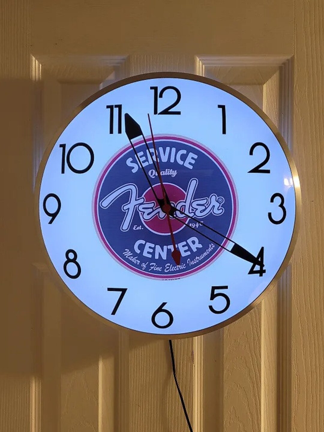 Pam Clocks Fender Guitars Dealer Style Light up Clock Fender Service