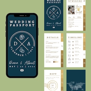 Passport Wedding Invitation Digital Template Destination Wedding Invite Template Editable Travel Wedding Passport Template Invitation Abroad