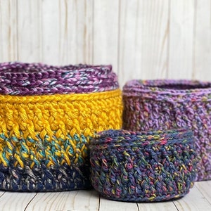 Nesting Basket Crochet Pattern Collab w/ Bergsnest Crochet