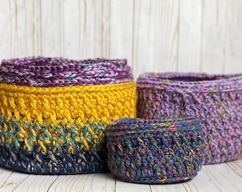 Nesting Basket Crochet Pattern Collab w/ Bergsnest Crochet