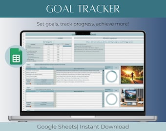 Goal Tracker | Progress Dashboard Google sheets (Digital Download)