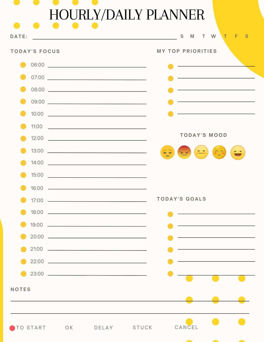 Hourly Planner| Daily Time Blocking Schedule (printable) - Etsy