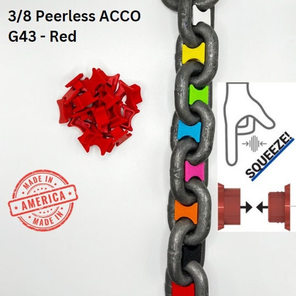 AnchorMates - The Ideal Chain Marking Solution for Boaters - Anchor Chain Markers - 3/8 Peerless ACCO G43 - Multiple Colors Available