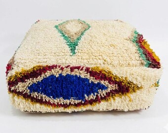 Moroccan handmade ottoman vintage pouf - floor cushion vintage