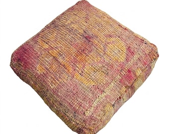 Handgefertigte marokkanische Poufbezüge - Vintage-Ottomane -