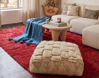 Moroccan handmade ottoman pouf - floor cushion