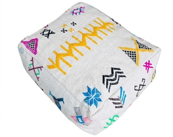Housses de pouf  marocaine vintage - ottomane pouf kilim