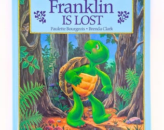 Libro vintage de tapa dura "Franklin Is Lost" (Primera edición) de Paulette Bourgeois