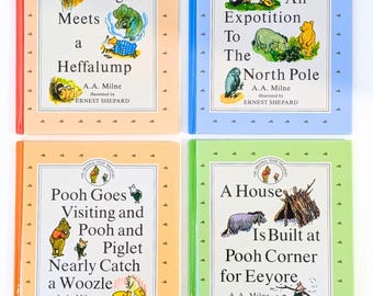 Livros antigos do Tesouro do Ursinho Pooh: Coleção A.A. Milne de 1998
