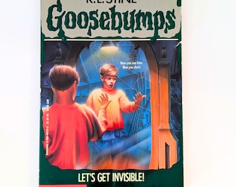 Vintage Goosebumps Let's Get Invisible Book | R.L. Stine 1993 First Edition | 90s Horror Paperback