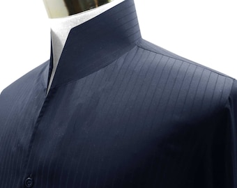 トップス foufou high neck dress shirts ≪通常販売≫high neck dress shirts （ハイネックドレスシャツ