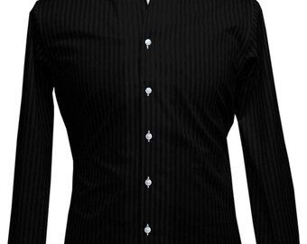 black dress shirt mens amazon Amazon.com: TOSKIP Men's Slim Fit Solid Dress Shirts Button Down Cotton Short Sleeve Shirt Black S : Clothing, Shoes & Jewelry