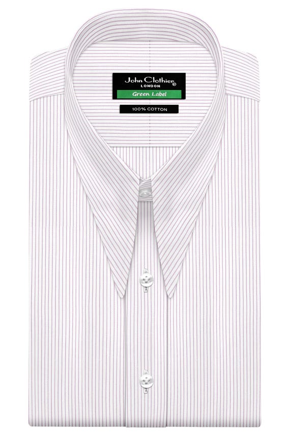 goodfellas dress shirt Pink Striped Spear Point Collar Shirt, Goodfellas Style