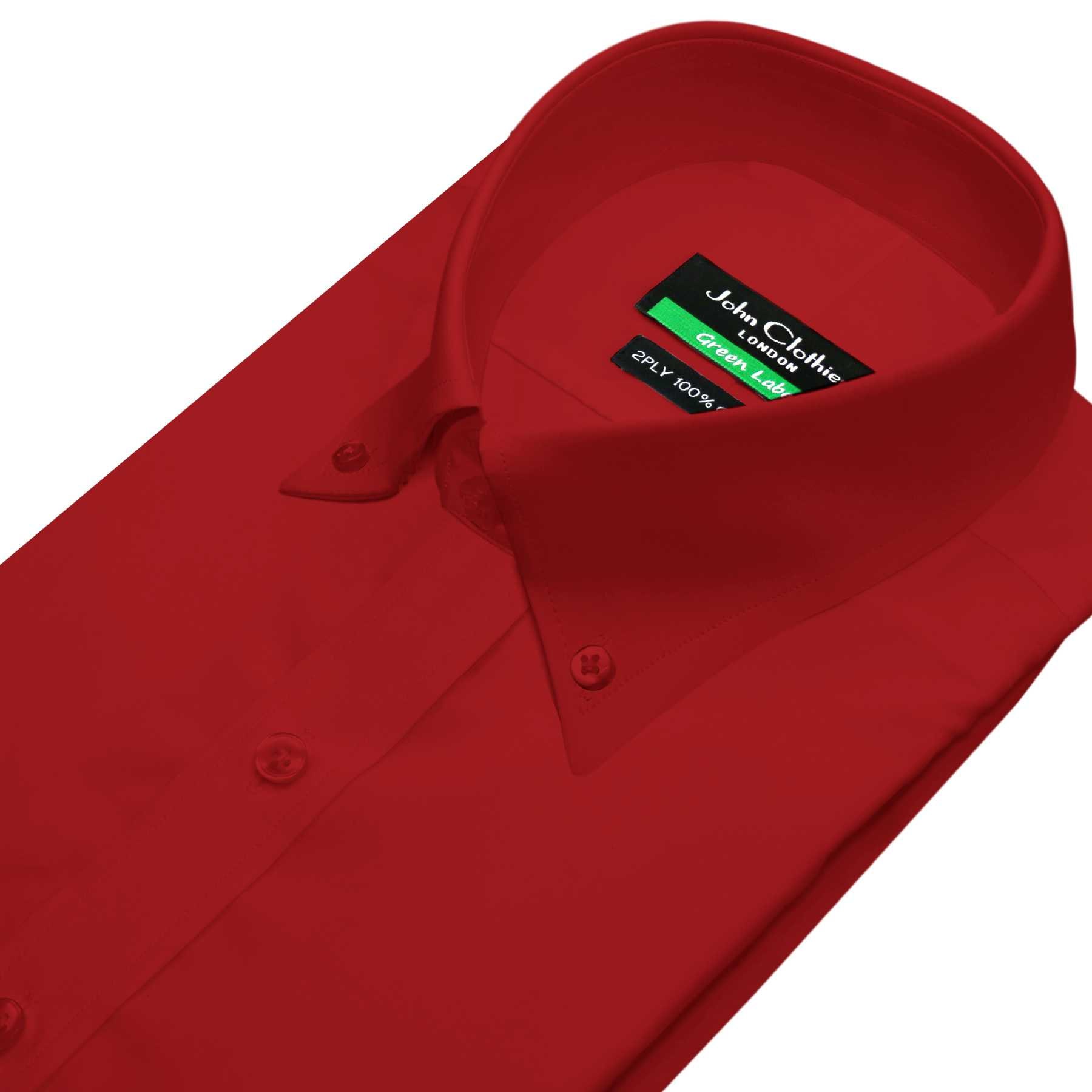 Men's Button Down Red Shirt Custom Made Clothing 100% Cotton Long Sleeves  Formal Party Wear Polo Dress Shirt - Etsy